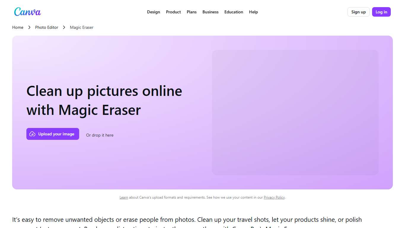 Magic Eraser: Clean up pictures online with one click Canva